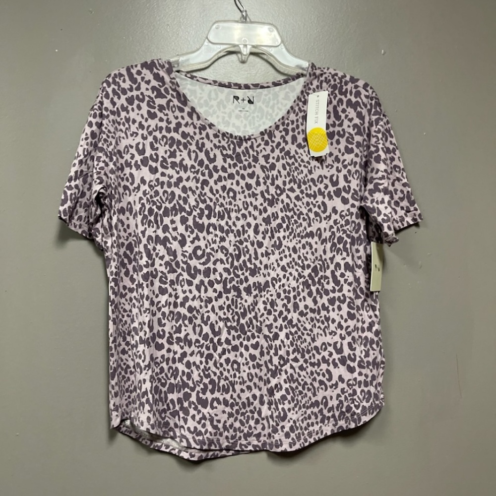 R&R Stitchfix The Relaxed Tee Short Sleeve Size 14 Purple